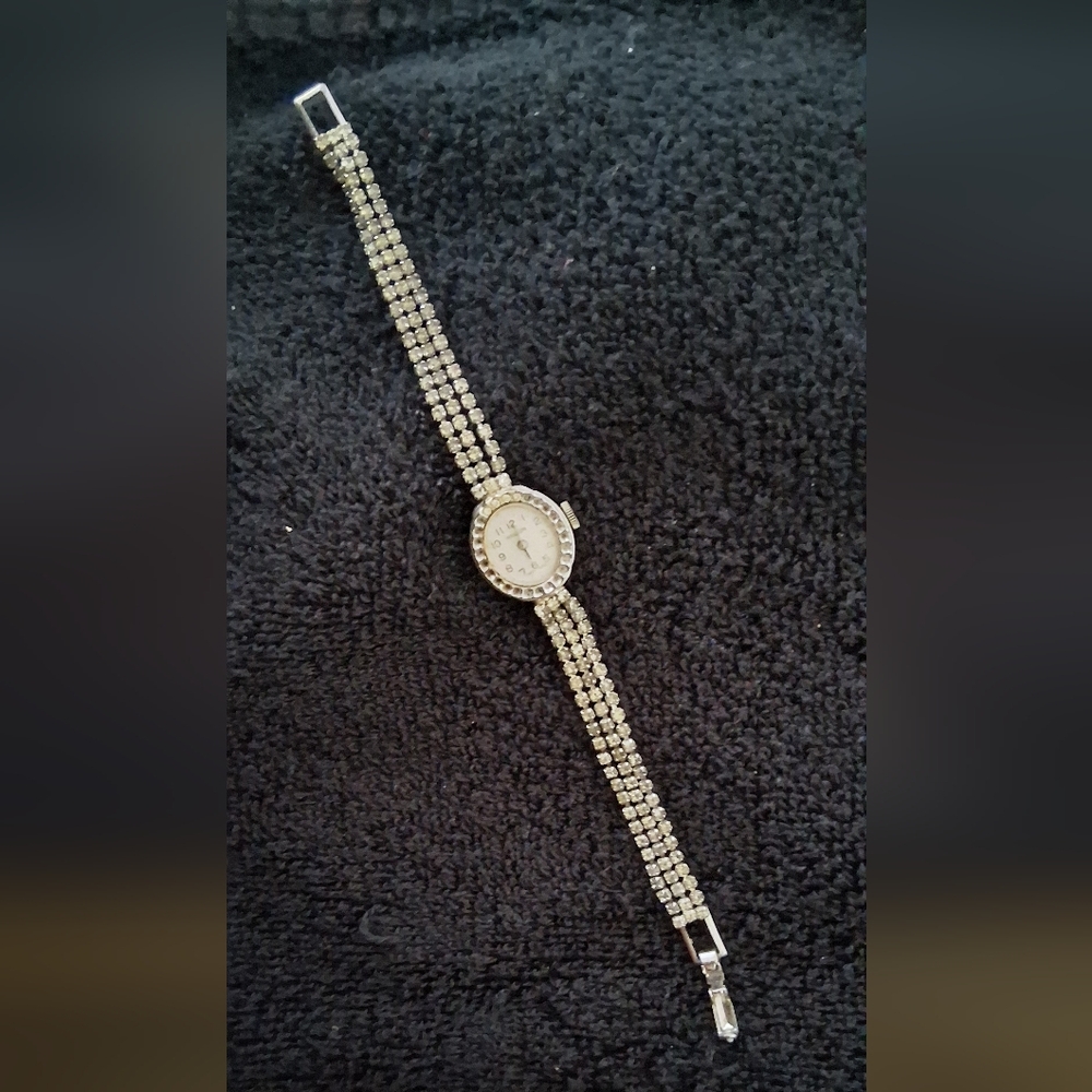 Women's Rhinestone Tennis Watch